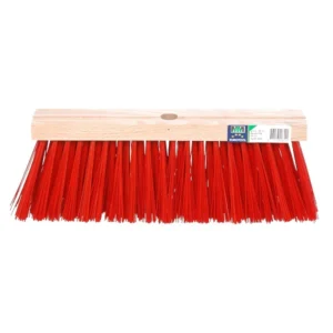 Bezem fsc 35cm, kunstvezel rood mm