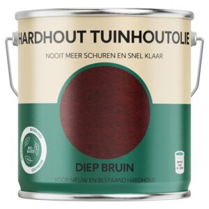 Hardhout tuinhoutolie biobased diep bruin 2,5 ltr