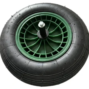 Wiel 4.00x8, 2ply band, knst.velg, as 20cm +binnenband -mm-