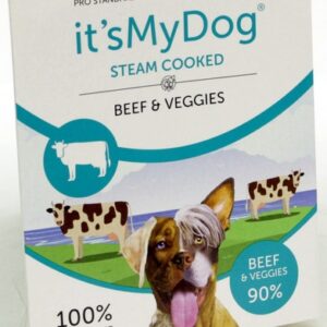 It's my dog steam cooked beef & veggies (395 gr.)