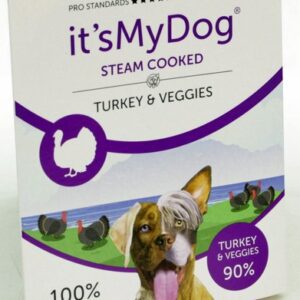 It's my dog steam cooked turkey & veggies (395 gr.)