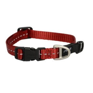 Rogz utility halsband (red reflective, small)