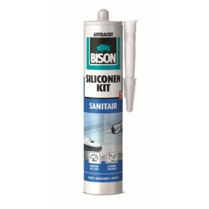 Bison siliconenkit sanitair antraciet 300 ml